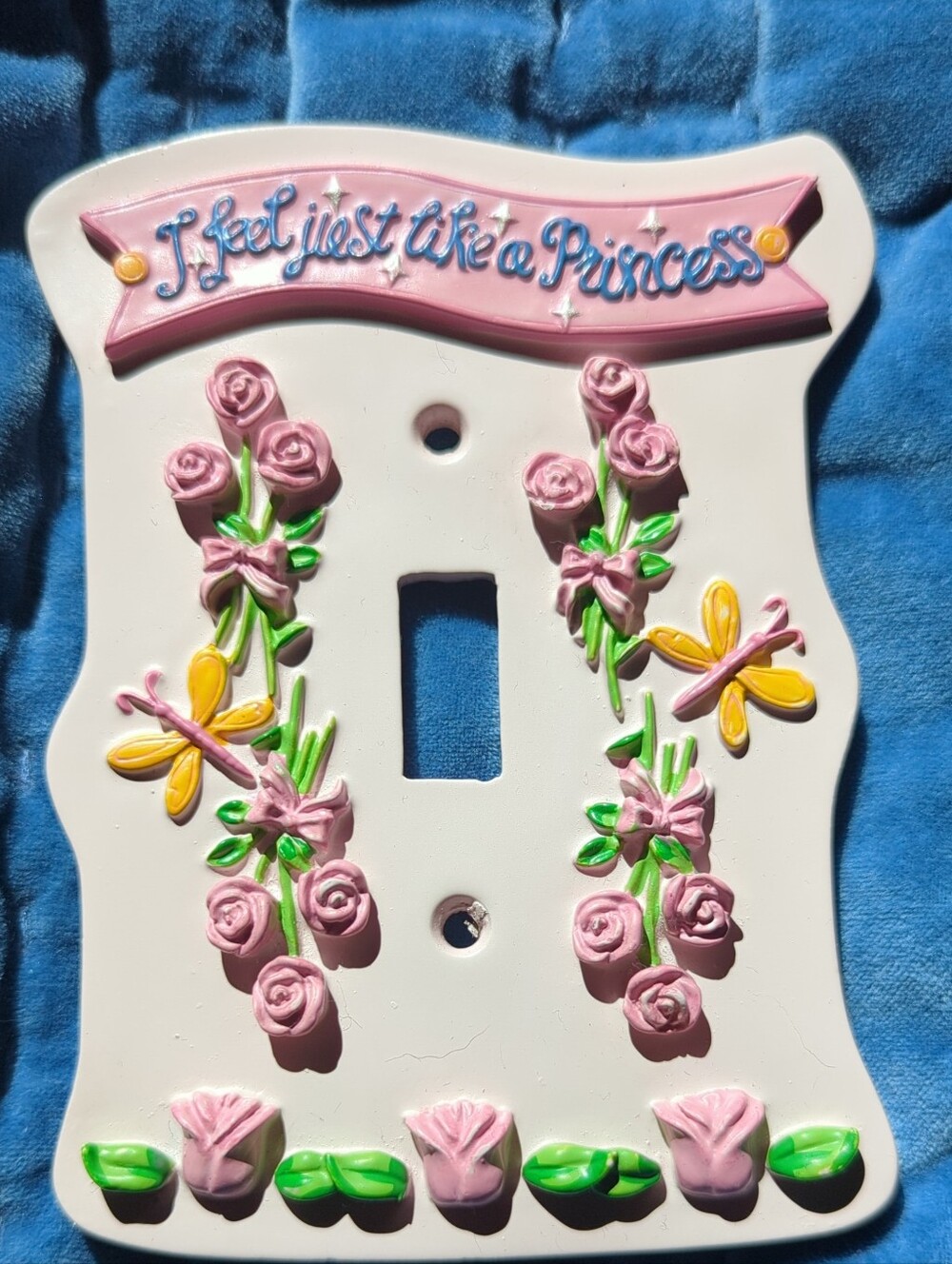 Disney "I feel just Like A  Princess" Ceramic Light Switch Cover Plate